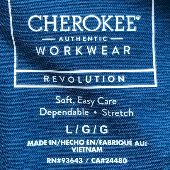 Cherokee Teal Scrub Revolution Jacket - Picture 9 of 10